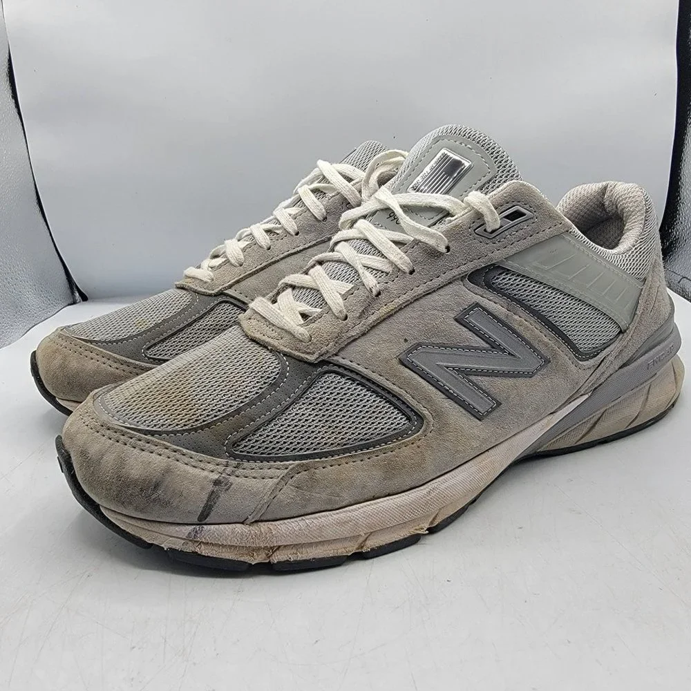 New Balance 990v5 Mens 12(4E) Grey White Athletic Running Shoes Suede M990GL5 - Picture 4 of 15